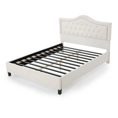 Queen Dante Upholstered Traditional Bed Frame - Christopher Knight Home Queen Dante Upholstered Traditional Bed Frame - Christopher Knight Home -Home Furn Store GUEST 2c457f16 7ded 4def bb83 44a224be7a76