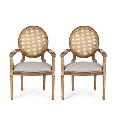 Set of 2 Judith French Country Wood and Cane Upholstered Dining Chairs - Christopher Knight Home Set Of 2 Judith French Country Wood And Cane Upholstered Dining Chairs - Christopher Knight Home -Home Furn Store GUEST 2c59c3e5 33ce 4547 a3fa 43c58b06465c