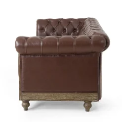Castalia Chesterfield Tufted 3 Seater Sofa With Nailhead Trim Dark Brown/Natural - Christopher Knight Home 5 Castalia Chesterfield Tufted 3 Seater Sofa With Nailhead Trim Dark Brown/Natural - Christopher Knight Home -Home Furn Store GUEST 2ec34203 f020 47f9 bd5c 934690e85999