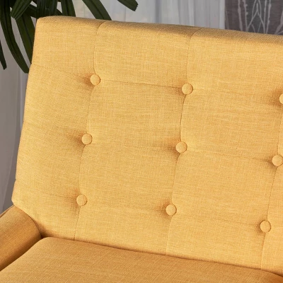 Eilidh Mid Century Tufted Accent Chair Muted Yellow - Christopher Knight Home Eilidh Mid Century Tufted Accent Chair Muted Yellow - Christopher Knight Home -Home Furn Store GUEST 2fbb898e b8f9 46c9 9a9d a6c75e22e62b