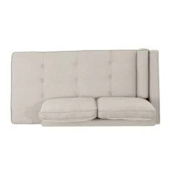 Typhaine Modern Fabric Chaise Loveseat Beige - Christopher Knight Home -Home Furn Store GUEST 3061b41b 4ffd 4980 87b2 64723159a03b