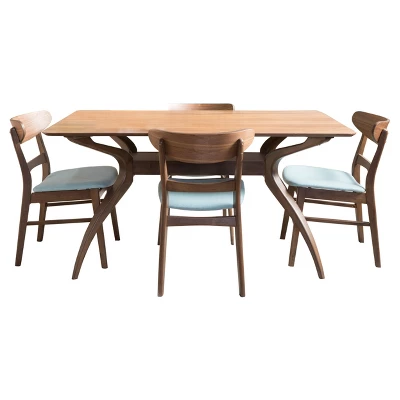 5pc 60" Idalia Mid-Century Modern Dining Set - Christopher Knight Home 5pc 60" Idalia Mid-Century Modern Dining Set - Christopher Knight Home -Home Furn Store GUEST 3182aa81 3197 4ac6 9816 ee86b6332cf0
