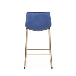 Cedric Modern Glam Velvet Counter Height Barstool Blue/Gold - Christopher Knight Home -Home Furn Store GUEST 336efe05 a05d 40fe 920a 5b8d4ad6b9fe