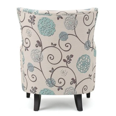 Arabella Club Chair White/Blue - Christopher Knight Home Arabella Club Chair White/Blue - Christopher Knight Home -Home Furn Store GUEST 34543b36 4dd6 43a8 919a c97f4b6ec5cb