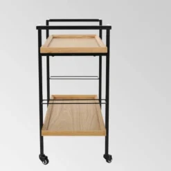 Gerard Industrial Wooden Bar Cart - Christopher Knight Home -Home Furn Store GUEST 34de7e99 dc2a 4239 8c0b 402b06d78ab2