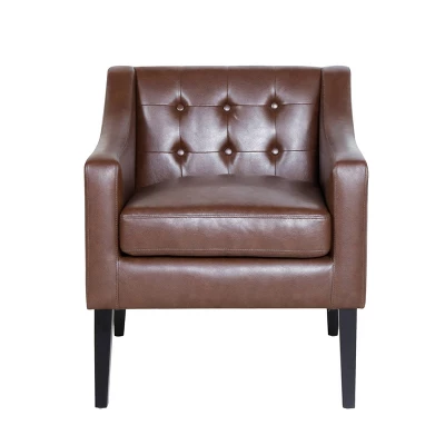 Deanna Contemporary Faux Leather Tufted Accent Chair - Christopher Knight Home Deanna Contemporary Faux Leather Tufted Accent Chair - Christopher Knight Home -Home Furn Store GUEST 3611790c 8999 4933 8185 557929fb44ec