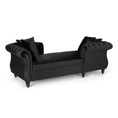 Houck Modern Glam Tufted Velvet Tete-A-Tete Chaise Lounge with Accent Pillows - Christopher Knight Home Houck Modern Glam Tufted Velvet Tete-A-Tete Chaise Lounge With Accent Pillows - Christopher Knight Home -Home Furn Store GUEST 3803601d 0bac 474a 80eb 1e6208ee29e0