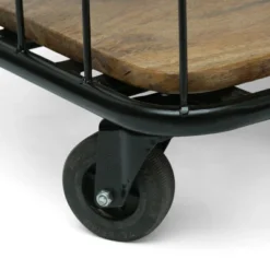 Colwill Modern Industrial Handcrafted Mango Wood Kitchen Cart With Wheels Natural/Black - Christopher Knight Home 6 Colwill Modern Industrial Handcrafted Mango Wood Kitchen Cart With Wheels Natural/Black - Christopher Knight Home -Home Furn Store GUEST 382a8fcc c258 490d be09 c1797f6bc98b