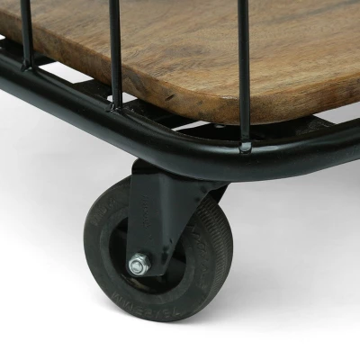 Colwill Modern Industrial Handcrafted Mango Wood Kitchen Cart with Wheels Natural/Black - Christopher Knight Home Colwill Modern Industrial Handcrafted Mango Wood Kitchen Cart With Wheels Natural/Black - Christopher Knight Home -Home Furn Store GUEST 382a8fcc c258 490d be09 c1797f6bc98b