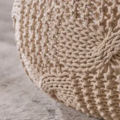 Anouk Knitted Cotton Pouf - Christopher Knight Home -Home Furn Store GUEST 397f2fe3 1c28 42cb be55 d238b635e7f8