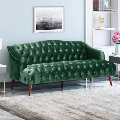Adelia Modern Glam Tufted Velvet Sofa - Christopher Knight Home Adelia Modern Glam Tufted Velvet Sofa - Christopher Knight Home -Home Furn Store GUEST 3edf0d79 8447 4f19 a3ae 8c325b90a19a