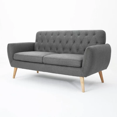 Bernice Petite Mid Century Modern Tufted Sofa - Christopher Knight Home Bernice Petite Mid Century Modern Tufted Sofa - Christopher Knight Home -Home Furn Store GUEST 42c83730 08ff 49d4 b856 55c6d8601312