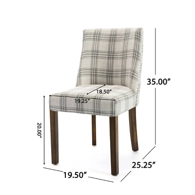 2pk Harman Contemporary Upholstered Plaid Dining Chairs Gray/Light Beige/Brown - Christopher Knight Home 2pk Harman Contemporary Upholstered Plaid Dining Chairs Gray/Light Beige/Brown - Christopher Knight Home -Home Furn Store GUEST 44f83184 b26d 4d60 996b e440176cff87