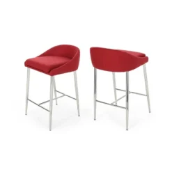 Set Of 2 Bandini Modern Upholstered Counter Height Barstools - Christopher Knight Home -Home Furn Store GUEST 4504637e ec3a 4e7b a5ff ccf1ada7dafe