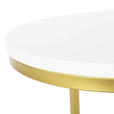 Ingersol Modern Glam C Shaped End Table White/Gold - Christopher Knight Home Ingersol Modern Glam C Shaped End Table White/Gold - Christopher Knight Home -Home Furn Store GUEST 4581c9a4 1db8 4855 84dd 5d7206ba50e5