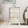 Bandara Modern 3 Drawer Cabinet Silver - Christopher Knight Home -Home Furn Store GUEST 45fb4a45 0bc9 42c0 93c5 892bdc393797