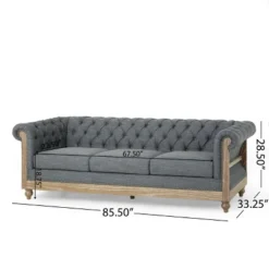 Saragus Chesterfield Tufted 3 Seater Sofa With Nailhead Trim Charcoal/Dark Brown - Christopher Knight Home 9 Saragus Chesterfield Tufted 3 Seater Sofa With Nailhead Trim Charcoal/Dark Brown - Christopher Knight Home -Home Furn Store GUEST 4712abc4 75b6 4b30 9b2c 01a26ac3a356