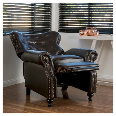 Walder Bonded Leather Press-Back Recliner Club Chair Brown - Christopher Knight Home Walder Bonded Leather Press-Back Recliner Club Chair Brown - Christopher Knight Home -Home Furn Store GUEST 48754735 eb36 4a7e b604 e132697e0f12