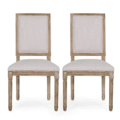 2pk Regina French Country Wood Upholstered Dining Chairs - Christopher Knight Home -Home Furn Store GUEST 48b15fc7 32ce 4da7 9d49 175e370ad4a1