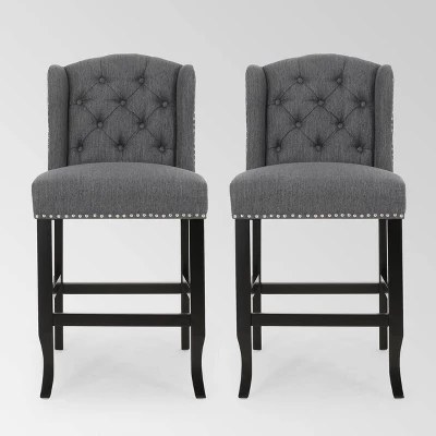 Set of 2 Foxcroft Wingback Counter Height Barstools - Christopher Knight Home Set Of 2 Foxcroft Wingback Counter Height Barstools - Christopher Knight Home -Home Furn Store GUEST 496e7b36 5454 4c8d b1e0 0b859546dee7