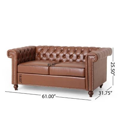 Brinkhaven Contemporary Button Tufted Loveseat with Nailhead Trim - Christopher Knight Home Brinkhaven Contemporary Button Tufted Loveseat With Nailhead Trim - Christopher Knight Home -Home Furn Store GUEST 49782750 ab68 4fc8 a328 92324dce9d0d