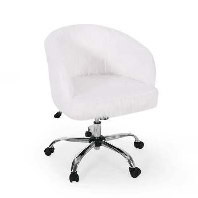 Syosset Modern Glam Swivel Office Chair White/Silver - Christopher Knight Home Syosset Modern Glam Swivel Office Chair White/Silver - Christopher Knight Home -Home Furn Store GUEST 4c046def d039 41c5 a909 4b550a34ef0f