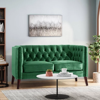 Holasek Contemporary Velvet Upholstered Tufted Loveseat - Christopher Knight Home Holasek Contemporary Velvet Upholstered Tufted Loveseat - Christopher Knight Home -Home Furn Store GUEST 4e71d301 6739 459e aeb1 2caa0cc328ca
