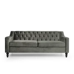 Knouff Modern Glam Tufted Velvet 3 Seater Sofa - Christopher Knight Home -Home Furn Store GUEST 50cc4edd 83fc 4087 921c 1dc7b1f0fba7