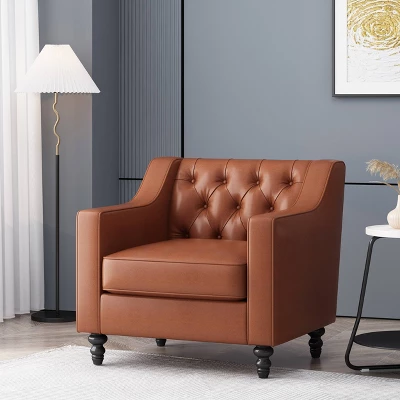 Furman Contemporary Tufted Club Chair Cognac - Christopher Knight Home Furman Contemporary Tufted Club Chair Cognac - Christopher Knight Home -Home Furn Store GUEST 516af2db 74fd 4c66 8a44 6fae45dff0b2