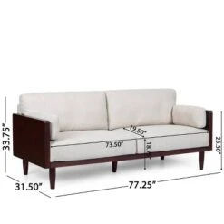 Sofia Mid-Century Modern Upholstered 3 Seater Sofa - Christopher Knight Home -Home Furn Store GUEST 533a6fa8 4b9d 4480 9b50 bd6387816ee9