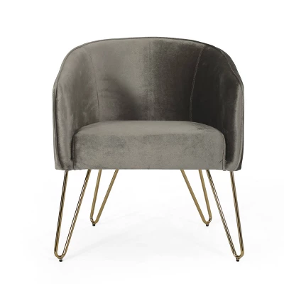 Grelton Modern Glam Velvet Club Chair with Hairpin Legs - Christopher Knight Home Grelton Modern Glam Velvet Club Chair With Hairpin Legs - Christopher Knight Home -Home Furn Store GUEST 54874bc6 64a2 45db 8fce e09b555e208f
