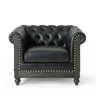 Castalia Chesterfield Tufted Club Chair with Nailhead Trim Midnight - Christopher Knight Home Castalia Chesterfield Tufted Club Chair With Nailhead Trim Midnight - Christopher Knight Home -Home Furn Store GUEST 54eff52e 38bd 4038 ae0b 4661e35aa92a