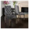Set Of 2 Saltillo New Velvet Dining Chair Charcoal - Christopher Knight Home -Home Furn Store GUEST 5519e8b2 f795 4e9a 97ec 7b912e72df6e