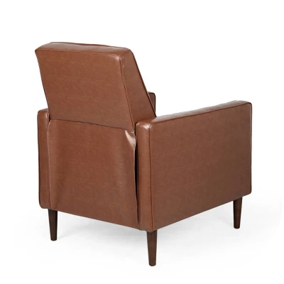 Mervynn Mid-Century Modern Button Tufted Recliner Cognac Brown/Dark Espresso - Christopher Knight Home Mervynn Mid-Century Modern Button Tufted Recliner Cognac Brown/Dark Espresso - Christopher Knight Home -Home Furn Store GUEST 56daf4ad 24b2 4413 9b53 868869217249