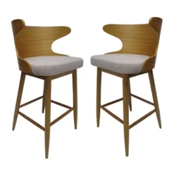 Set Of 2 Kamryn Mid Century Modern Barstool - Christopher Knight Home -Home Furn Store GUEST 5af22ef4 be45 41dd 9371 e1dc06354437