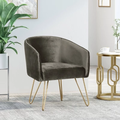 Grelton Modern Glam Velvet Club Chair with Hairpin Legs - Christopher Knight Home Grelton Modern Glam Velvet Club Chair With Hairpin Legs - Christopher Knight Home -Home Furn Store GUEST 5ecad9e3 9aba 4ac1 ba54 391a77add0e6