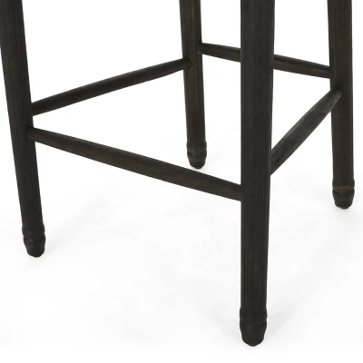 2pc Govan French Country Wooden Counter Height Barstools with Upholstered Seating Charcoal/Black - Christopher Knight Home 2pc Govan French Country Wooden Counter Height Barstools With Upholstered Seating Charcoal/Black - Christopher Knight Home -Home Furn Store GUEST 5ee22bb4 2636 48d4 b89b 369a784362d7