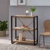 Brinkley Modern Industrial Handcrafted 3 Shelf Mango Wood Shelving Unit Natural/Black - Christopher Knight Home -Home Furn Store GUEST 5eefffd0 f83b 4ad5 b90c 4e370798eeed