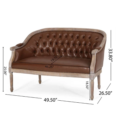 Faye Traditional Tufted Upholstered Loveseat - Christopher Knight Home Faye Traditional Tufted Upholstered Loveseat - Christopher Knight Home -Home Furn Store GUEST 607b71b1 fa29 469c a30d c0a1f810f07e