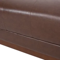 Raintree Mid Century Modern Faux Leather Tufted 3 Seater Sofa Dark Brown/Espresso - Christopher Knight Home -Home Furn Store GUEST 60a8cd83 d455 4252 8024 d6220acccc2c