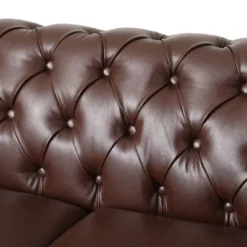 Castalia Chesterfield Tufted 3 Seater Sofa With Nailhead Trim Dark Brown/Natural - Christopher Knight Home 8 Castalia Chesterfield Tufted 3 Seater Sofa With Nailhead Trim Dark Brown/Natural - Christopher Knight Home -Home Furn Store GUEST 6136b96a 56df 43a1 8a89 eb8169bc79e5
