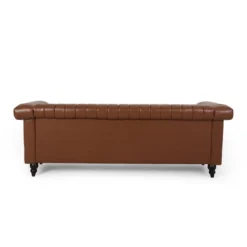 Drury Contemporary Channel Stitch 3 Seater Sofa With Nailhead Trim - Christopher Knight Home -Home Furn Store GUEST 62f9f028 490f 4c6d 842e 2785e9b9c672
