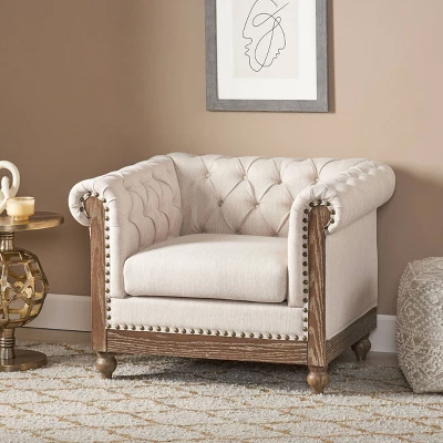 Castalia Chesterfield Tufted Fabric Club Chair with Nailhead Trim - Christopher Knight Home Castalia Chesterfield Tufted Fabric Club Chair With Nailhead Trim - Christopher Knight Home -Home Furn Store GUEST 644c9596 8c55 406e 861f 483e50baa01e