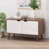 Pickfair Mid-Century Modern 2 Door Cabinet Walnut/White - Christopher Knight Home -Home Furn Store GUEST 648b3cd1 520b 4d80 9f64 84367fedf13b
