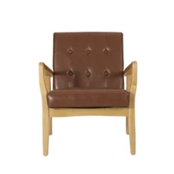 Marcola Mid Century Modern Upholstered Wood Framed Club Chair - Christopher Knight Home -Home Furn Store GUEST 64aac912 7c06 4384 85df 0191e3cbf240