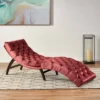 Garret Tufted Velvet Chaise Lounge Garnet - Christopher Knight Home -Home Furn Store GUEST 64b50005 7d47 464d bb35 314e0a3e6689