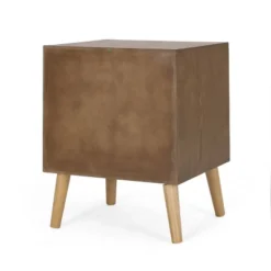 Hulett Contemporary End Table With Storage Walnut/Natural/Antique Gold - Christopher Knight Home 4 Hulett Contemporary End Table With Storage Walnut/Natural/Antique Gold - Christopher Knight Home -Home Furn Store GUEST 65ef2105 9030 467b b628 cd3b7d52ffb0