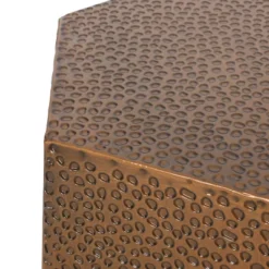 Pamsha Modern Hammered Iron Geometric Brushed Antique Side Table Bronze - Christopher Knight Home -Home Furn Store GUEST 66d6592e 6dcc 4b51 bb2a 2e0182845e6e