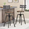 Set Of 2 Alanis Modern Industrial Firwood Adjustable Height Swivel Barstools Natural/Black Brushed Silver - Christopher Knight Home 2 Set Of 2 Alanis Modern Industrial Firwood Adjustable Height Swivel Barstools Natural/Black Brushed Silver - Christopher Knight Home -Home Furn Store GUEST 67d199e6 2545 4eba b4cd 93671b124021