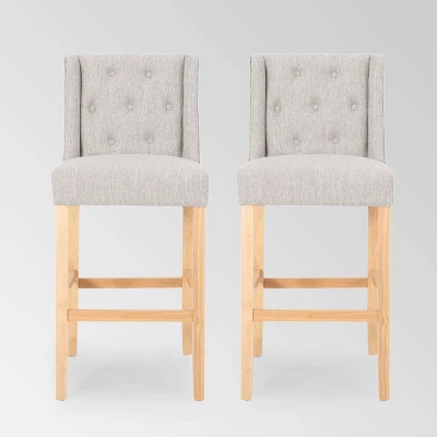 Set of 2 Lansglen Button Tufted Wingback Barstools - Christopher Knight Home Set Of 2 Lansglen Button Tufted Wingback Barstools - Christopher Knight Home -Home Furn Store GUEST 682f098c fc5f 4f5f ae48 7f3a81a746e4